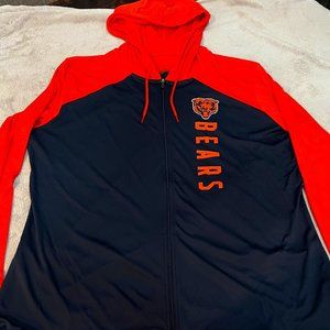 Chicago Bears Women's Lightweight Front Zip Hooded Jacket - 3XL